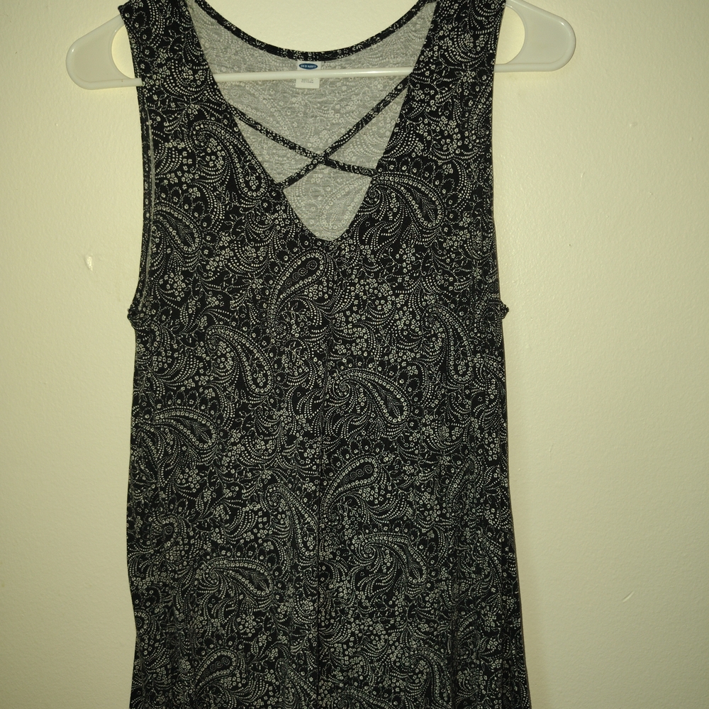 Women's Black Paisley Top